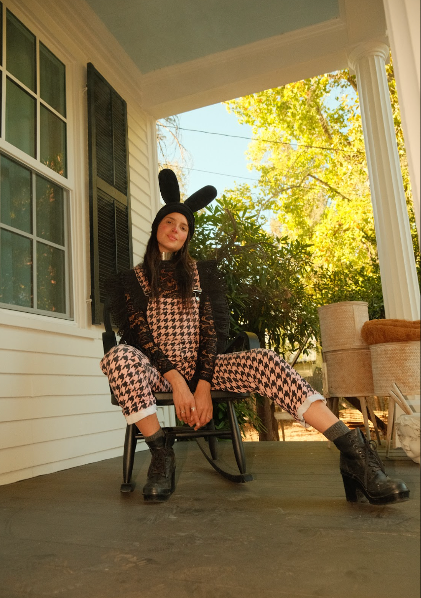 Bunny Mask Cotton Balaclava - Black